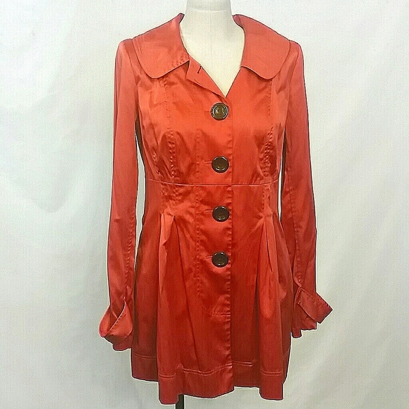 BCX silky light trench coat Satin Orange L